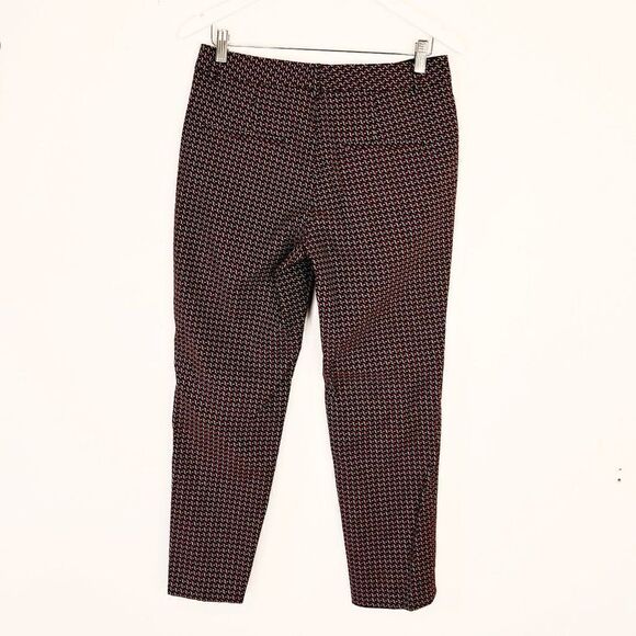 Judith & Charles Red Herringbone Skinny Dress Pants - Picture 2 of 6